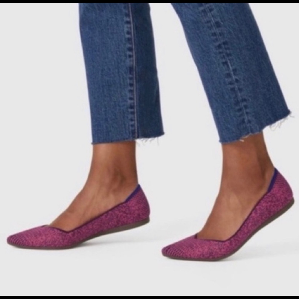 Rothy’s Rare Fig Python Print Point Flats Slip On… - image 8